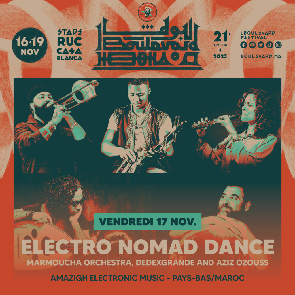 Poster van Marmoucha Orchestra voor L'Boulevard Festival in Casablanca